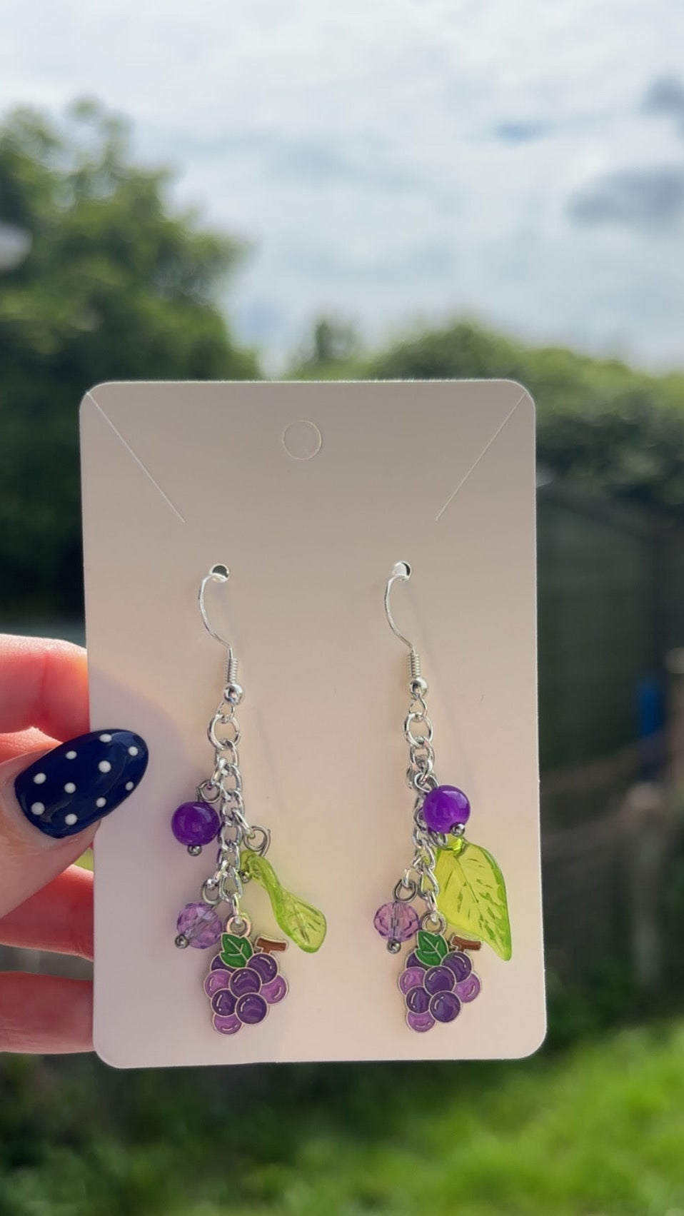 Grape earrings 🍇