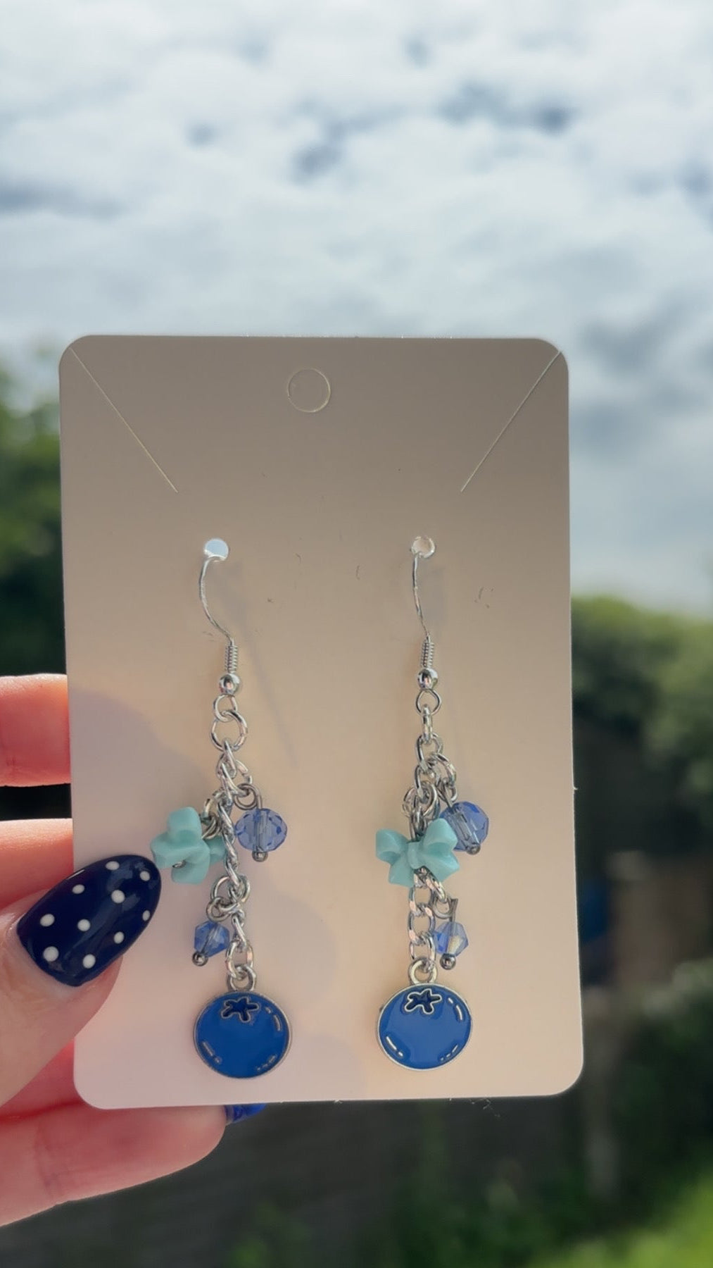 Blueberry earrings 🫐